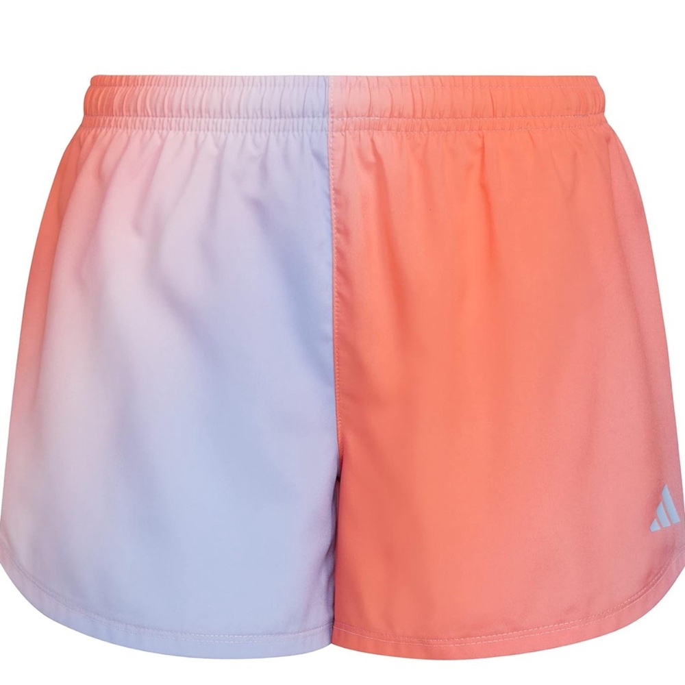SOLD Adidas Big Girls Aeroready Ombre Shorts Athletic Logo Glory Pink Sz XL (16)
